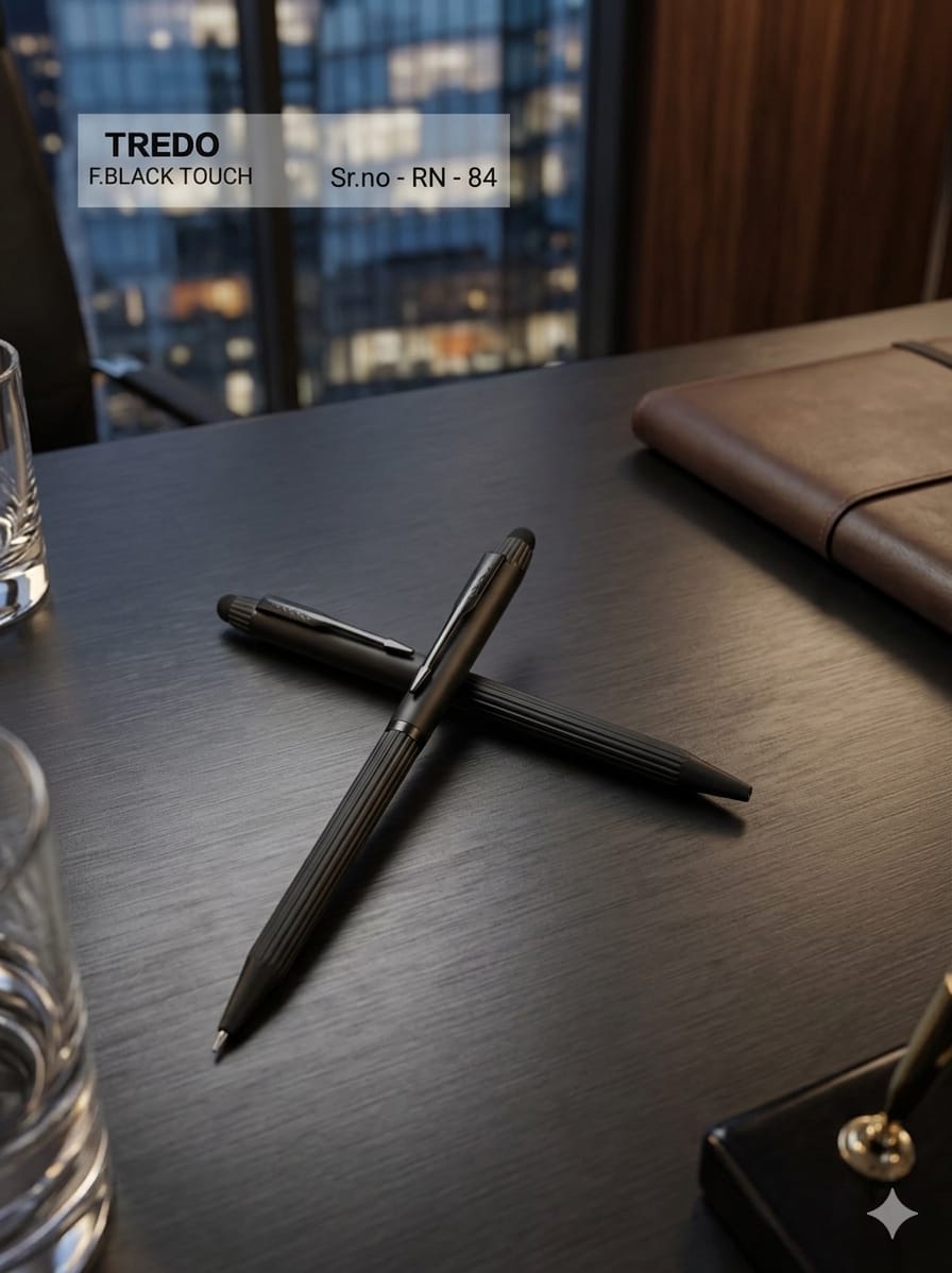 Personalized TREDO Matte Black Executive Ballpoint Pen & Stylus