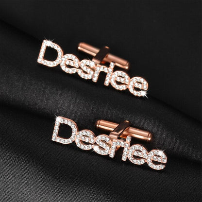 Radiance in Gold: Personalized Diamond-Studded 22K Cufflinks