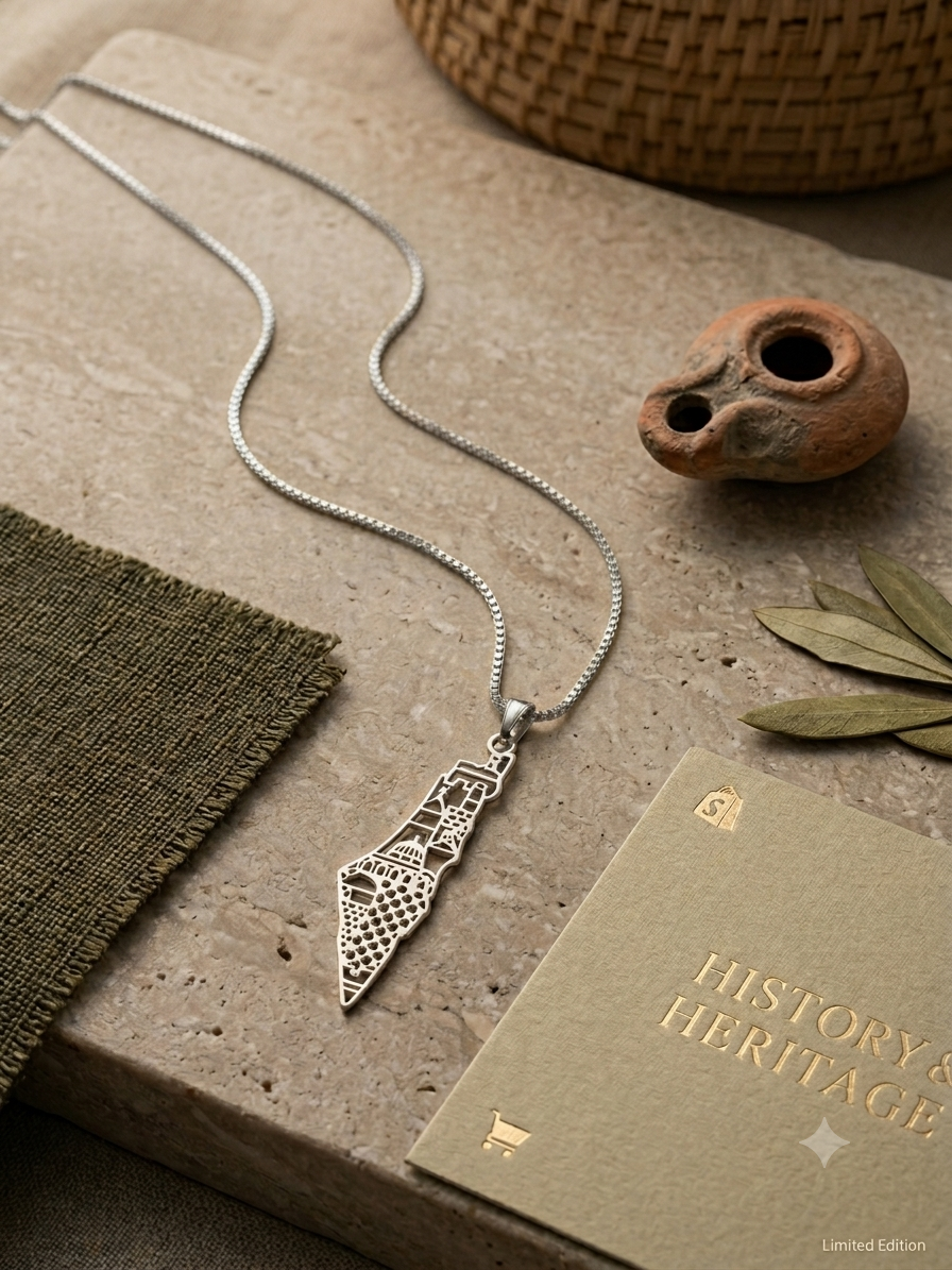 Wear Your Roots: 22K Gold Plated Palestine Map Cutout Necklace