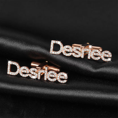 Radiance in Gold: Personalized Diamond-Studded 22K Cufflinks