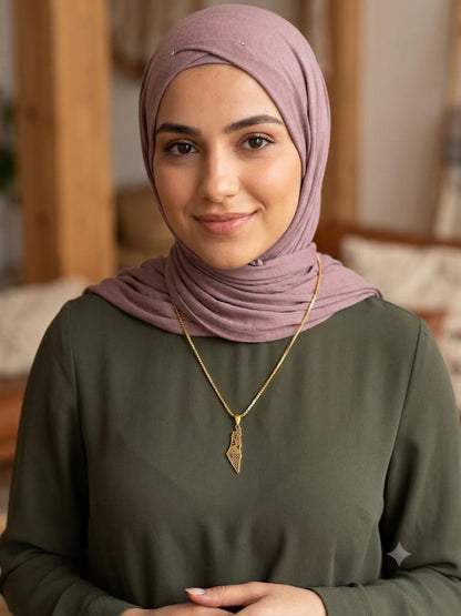 Wear Your Roots: 22K Gold Plated Palestine Map Cutout Necklace