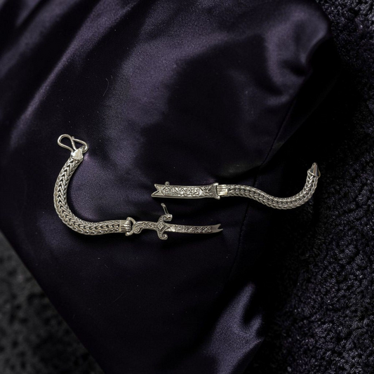 Premium Openable Zulfikar Bracelet – 925 Rhodium & 22 Carat Gold Plated