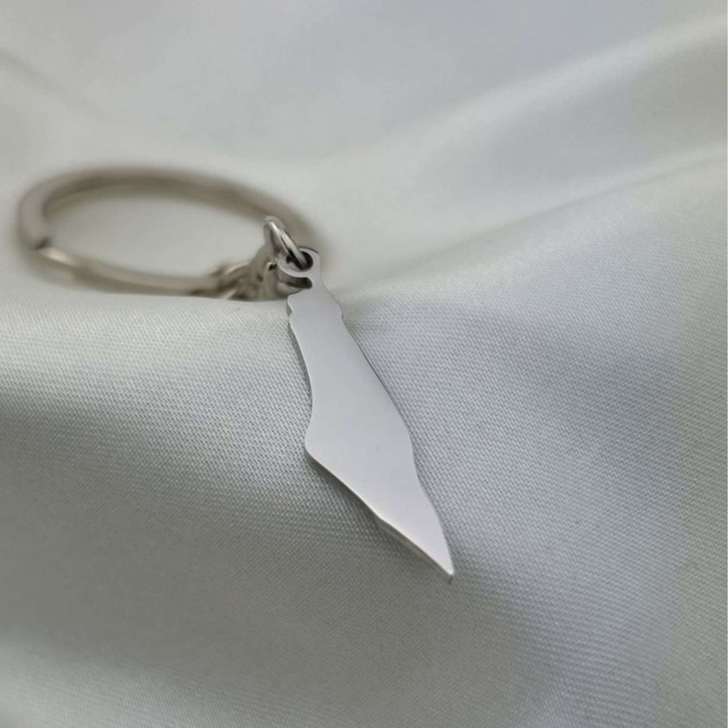 Elegant Palestine Map Keychain – 22ct Gold Plated, Anti-Tarnish Finish