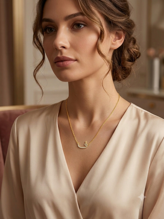 Wear Your Story: Custom Arabic Letter Diamond Necklace