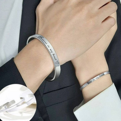 Personalized Couple Bracelets – Custom Engraved Stainless Steel Anti-Tarnish His & Hers Bracelets for Gifts & Daily Wear