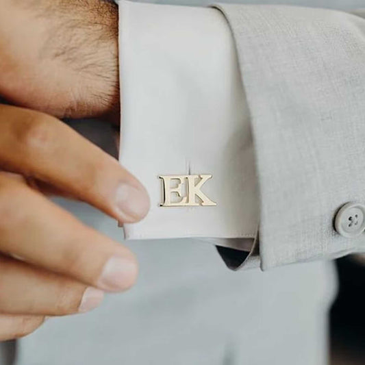 Personalised Luxury Cufflinks | Sterling Silver & 22K Gold Plated, Anti-Tarnish