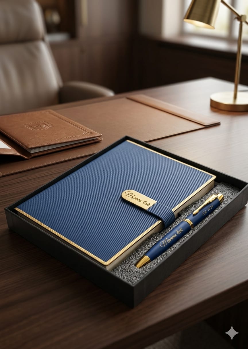 Personalized Executive A5 Diary & Matching Pen Premium Gift Set