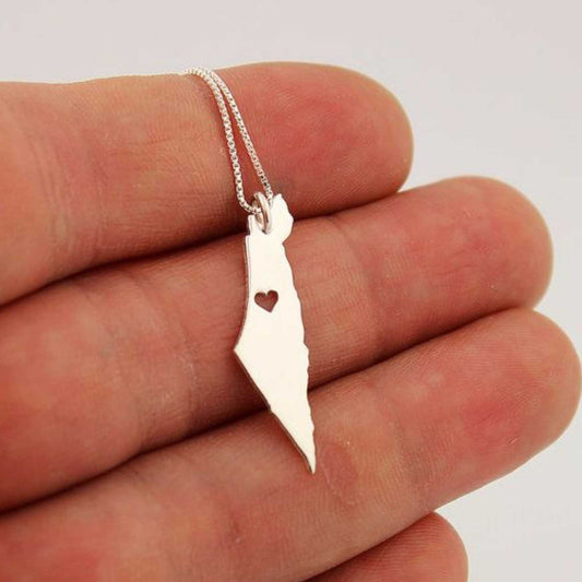 Premium Palestine Pendant Necklace | 22-Carat Gold & Sterling Silver Plated