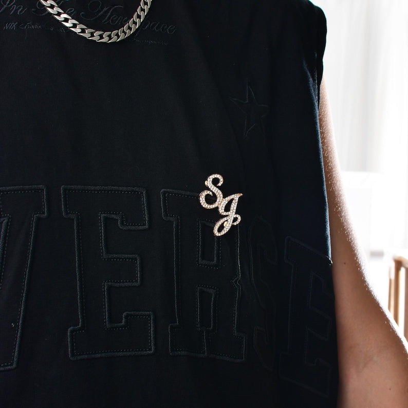 Timeless Style: Custom Diamond Letter Brooches