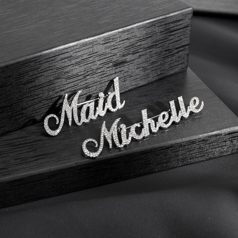Timeless Style: Custom Diamond Name Brooches – Locket Garage