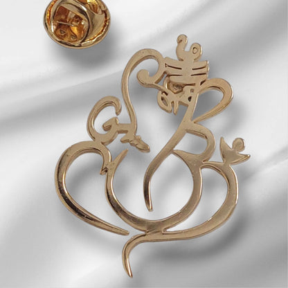Ganpati Brooches – Premium 22K Gold & Pure 925 Silver Finish