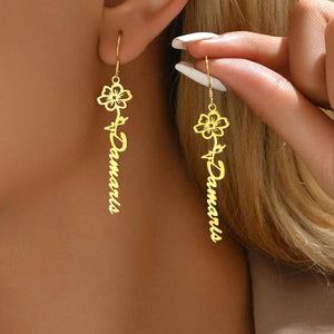 Make Every Turn Golden – Custom Name Earrings