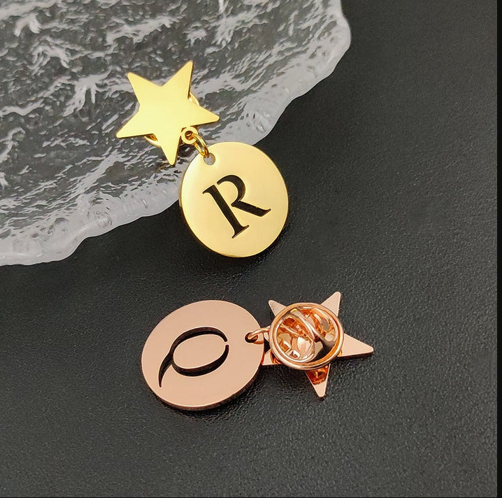 Hanging Alphabets with Star Name Brooch