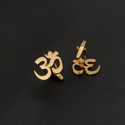 Premium Om Cufflinks – Gold or Silver Plated