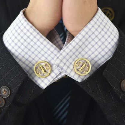 22K Gold-Plated Advocate Justice Cufflinks – High-Quality Symbol of Integrity
