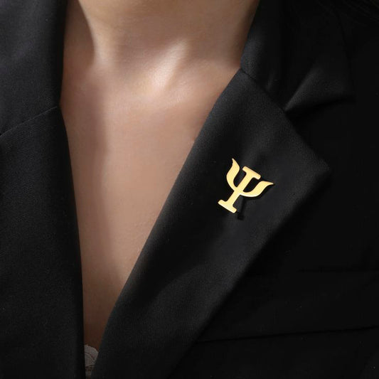Graduation Gift: 22K Gold & Silver Plated Psychology Lapel Pin