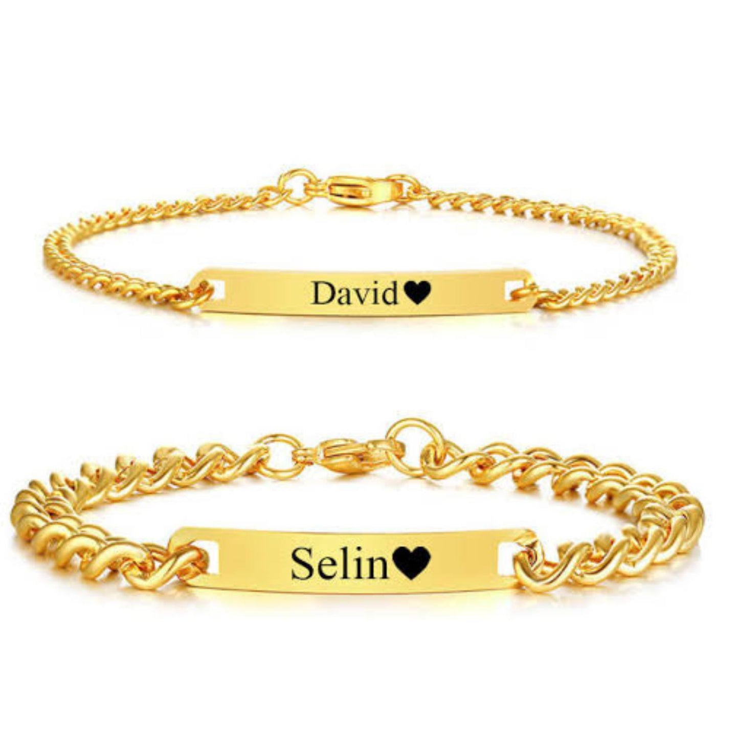 Timeless Couple Bracelets - Personalized, Anti-Tarnish Stainless Steel for Daily Style