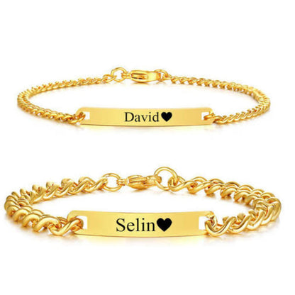Timeless Couple Bracelets - Personalized, Anti-Tarnish Stainless Steel for Daily Style