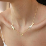 Personalized Couple Name Open Heart Necklace – A Symbol of Love