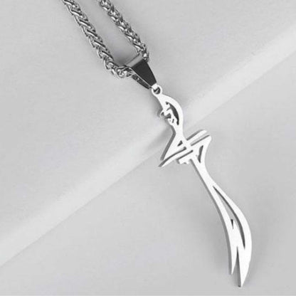 Zulfikar Sword Pendant in 22K Gold Plated & 925 Silver Finish – Islamic Calligraphy Necklace for Men & Women