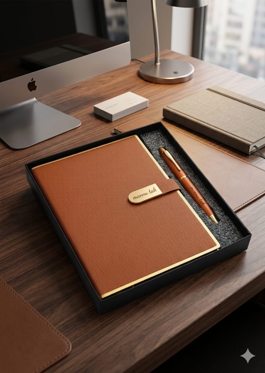 Personalized Executive A5 Diary & Matching Pen Premium Gift Set