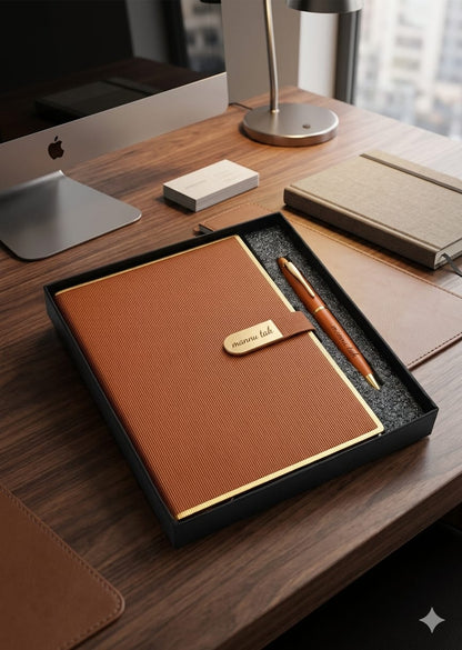Personalized Executive A5 Diary & Matching Pen Premium Gift Set