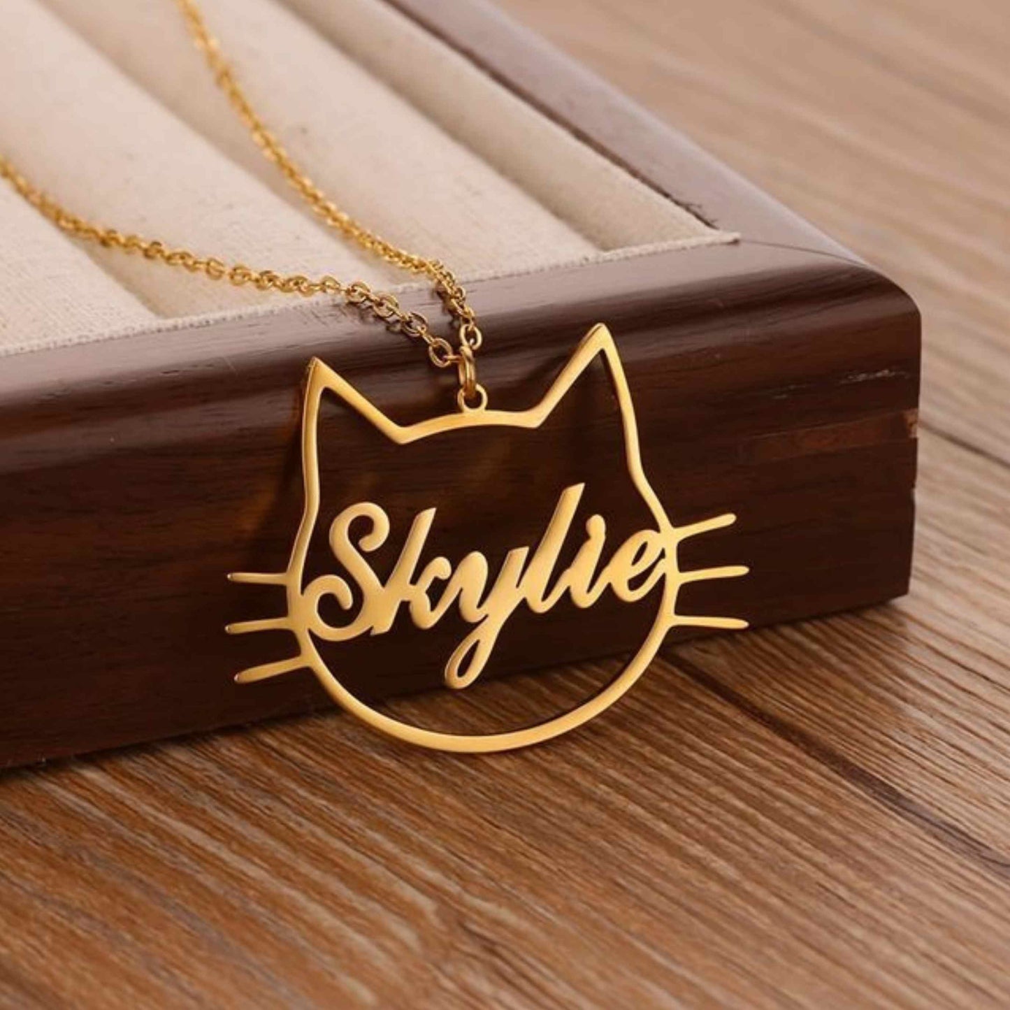 Meow & Forever - Custom Cat Lover Name Necklace