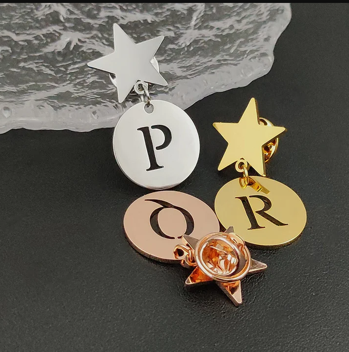 Hanging Alphabets with Star Name Brooch