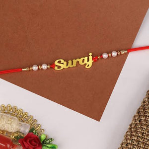 Customized Rakhi With Red Thread