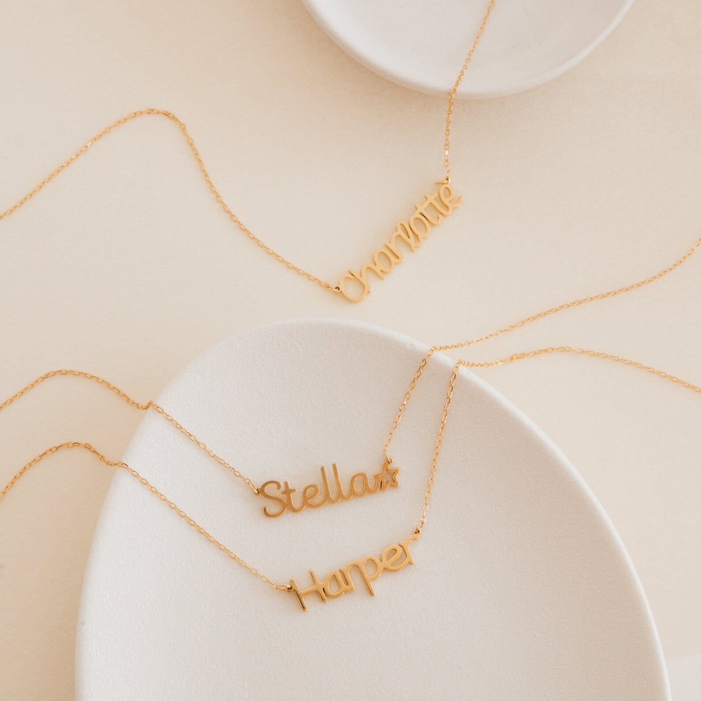 Little Star, Big Love – Custom Kids’ Name Necklace in 22K Gold