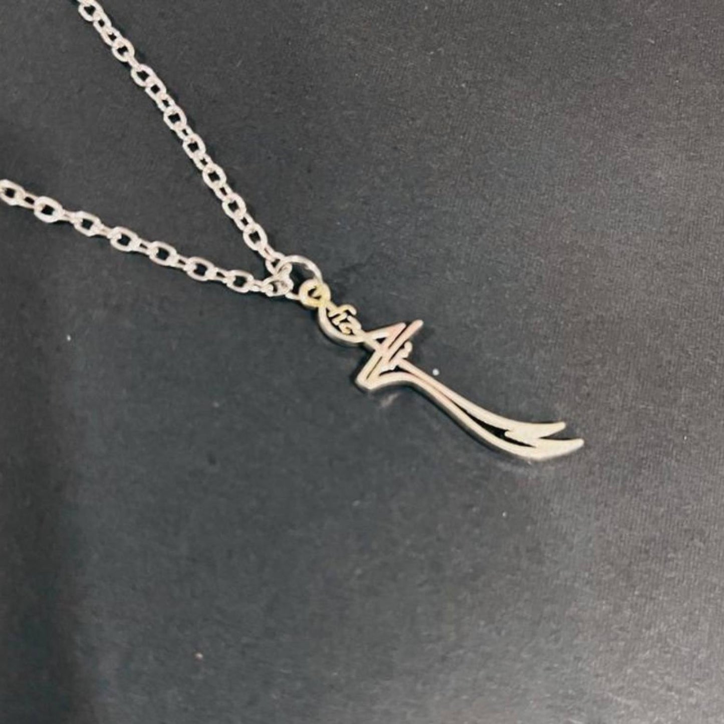 Zulfikar Sword Pendant in 22K Gold Plated & 925 Silver Finish – Islamic Calligraphy Necklace for Men & Women