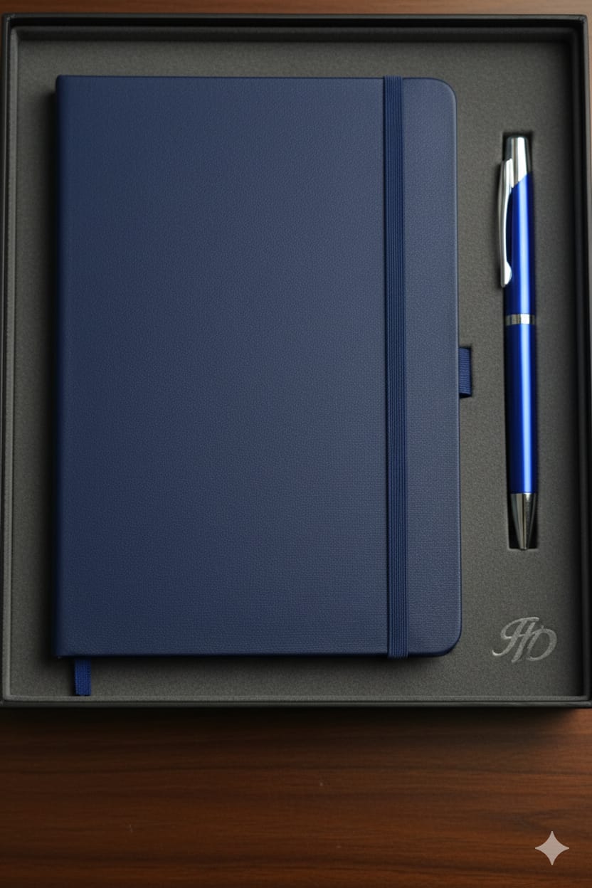 Premium A5 Leatherette Notebook & Matching Pen Gift Set