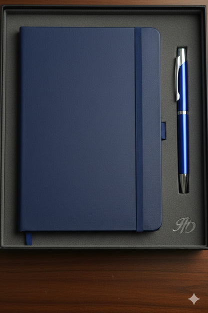 Premium A5 Leatherette Notebook & Matching Pen Gift Set