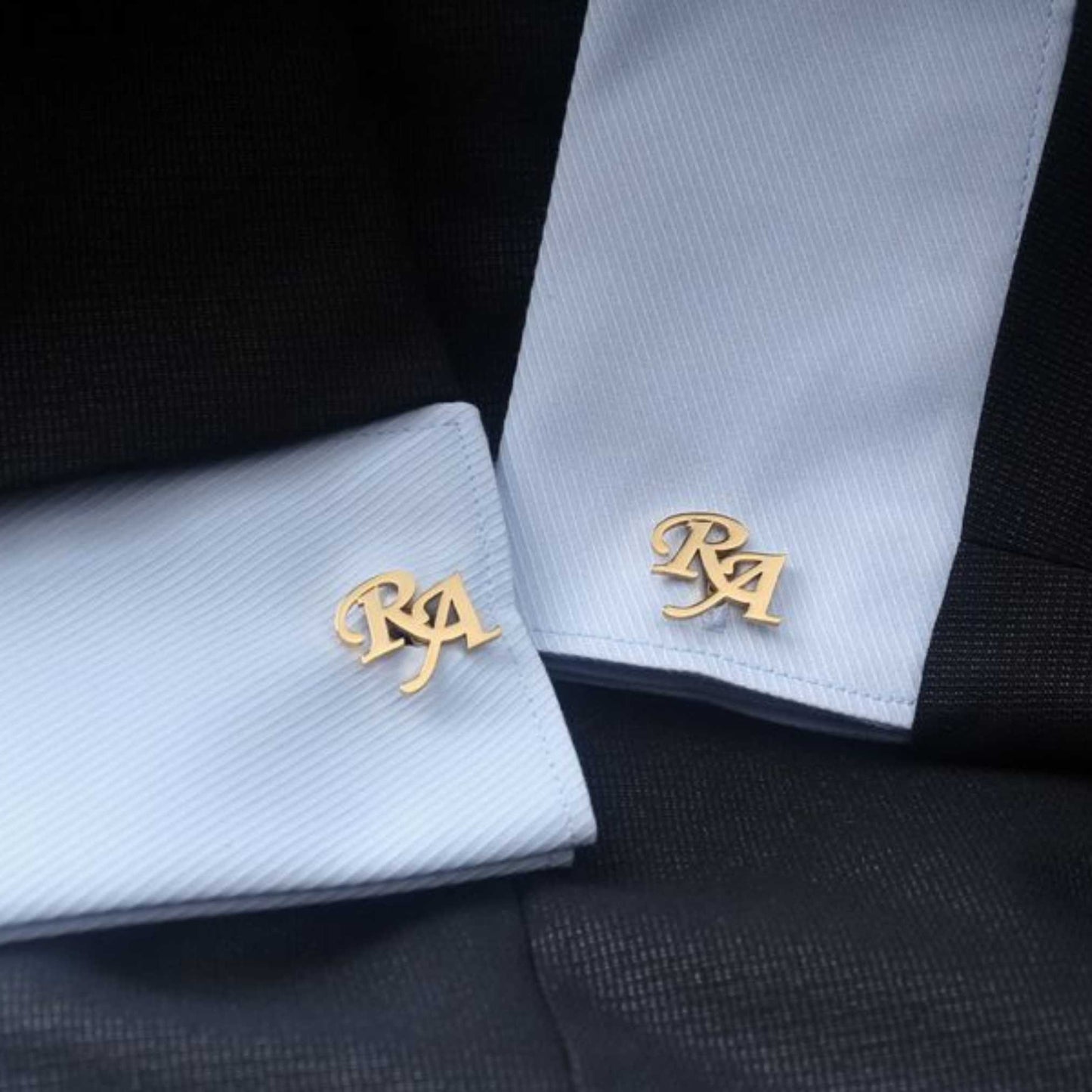 Bespoke Cufflinks in Sterling Silver & 22ct Gold – Anti-Tarnish Coated