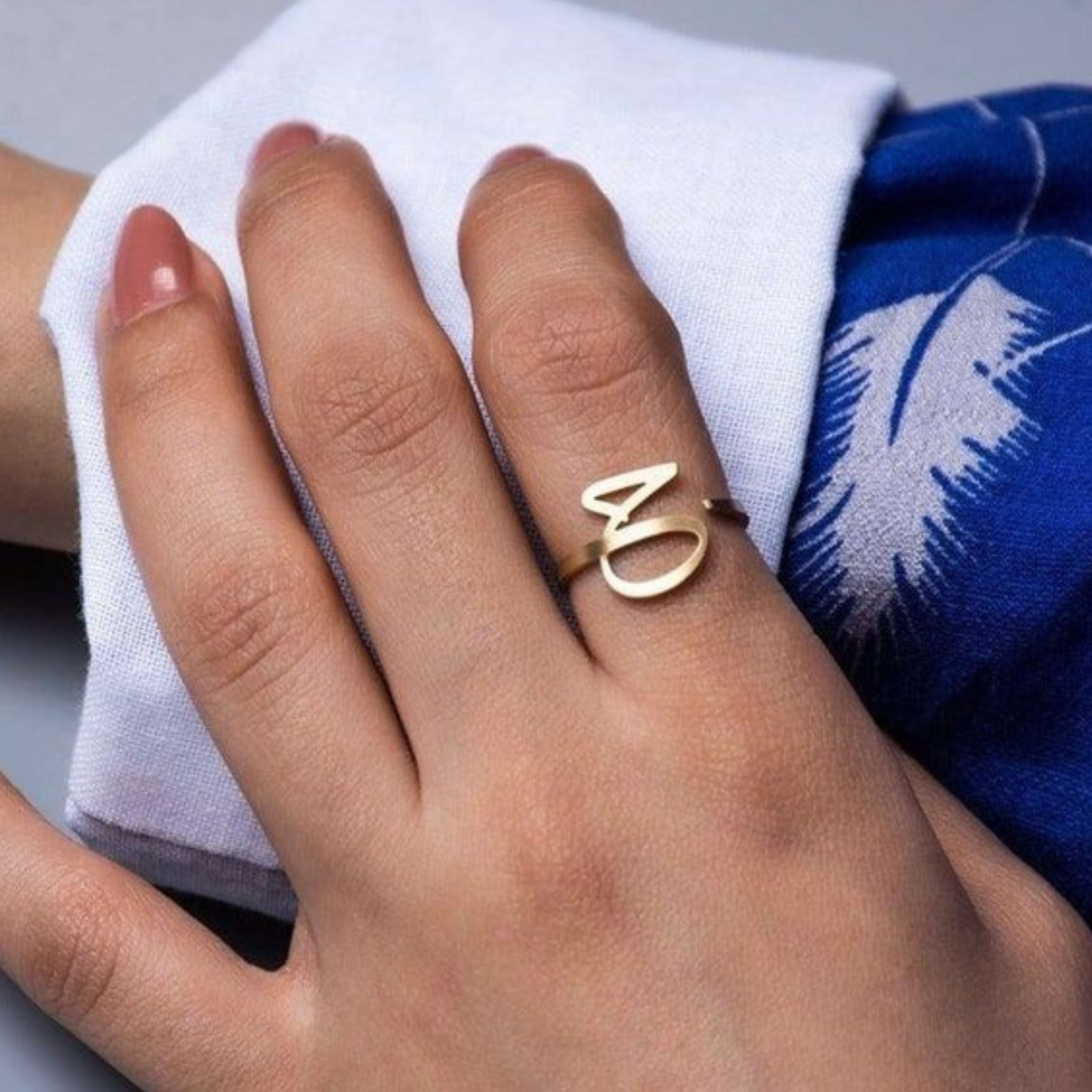 Personalised Arabic Letter Ring – Crafted Just for You