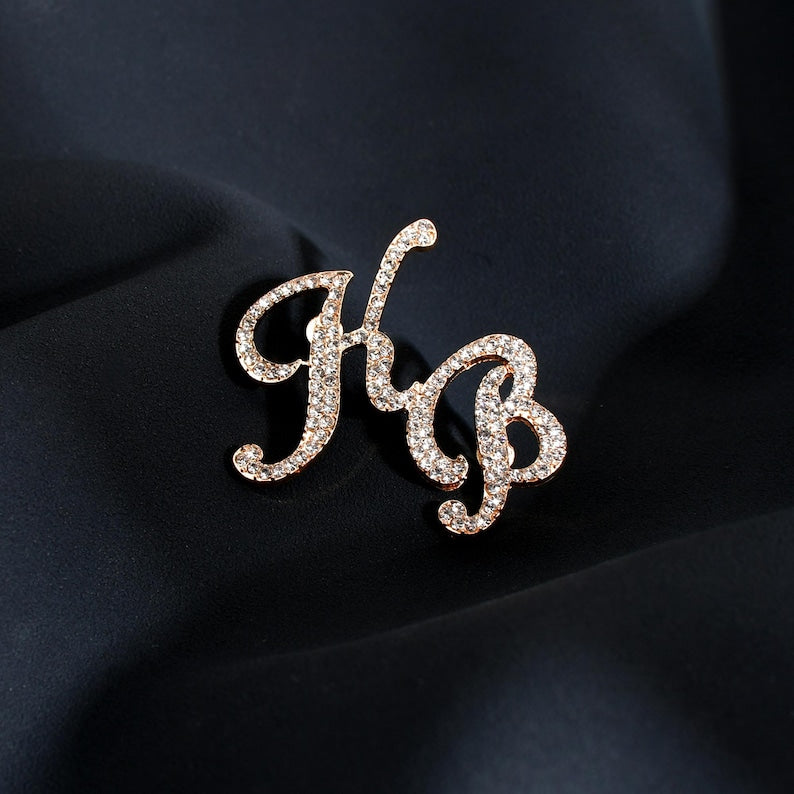 Timeless Style: Custom Diamond Letter Brooches
