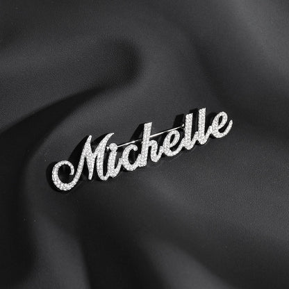 Timeless Style: Custom Diamond Name Brooches