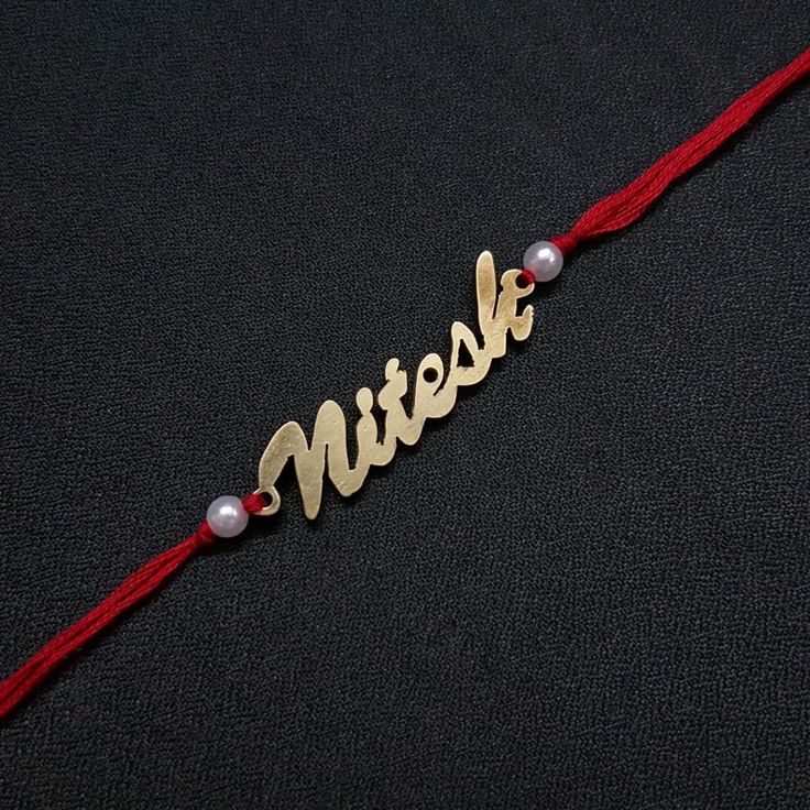 Customized Rakhi With Red Thread