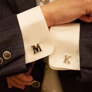 Single Alphabet Bold Font Cufflink