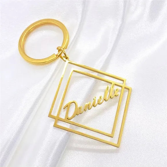 Personalised Name in Heart Shaped Keychain