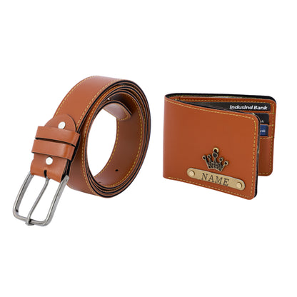 Wallet And Belt Tan Combo