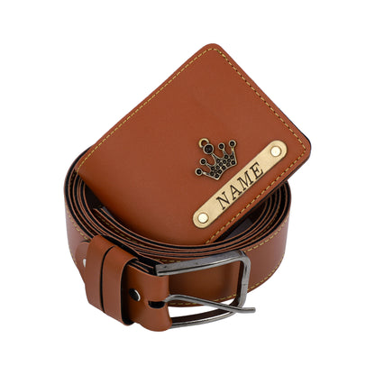Wallet And Belt Tan Combo
